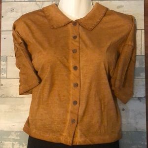 Free People Copper Weekend Rush Henley Top